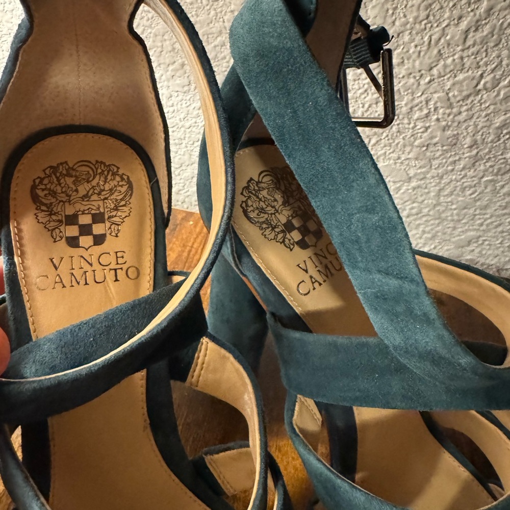 Vince Camuto Women's Teal Strappy Heels